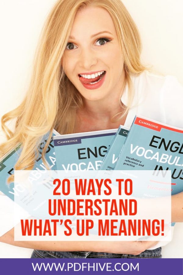 20 Ways to understand what’s up meaning English with Lucy PDF Hive