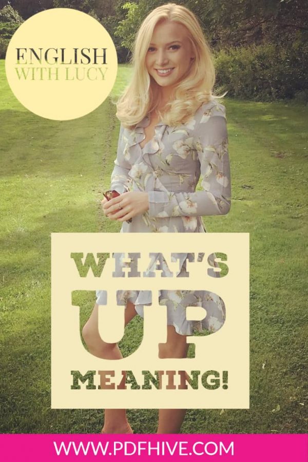 20 Ways to understand what’s up meaning English with Lucy PDF Hive