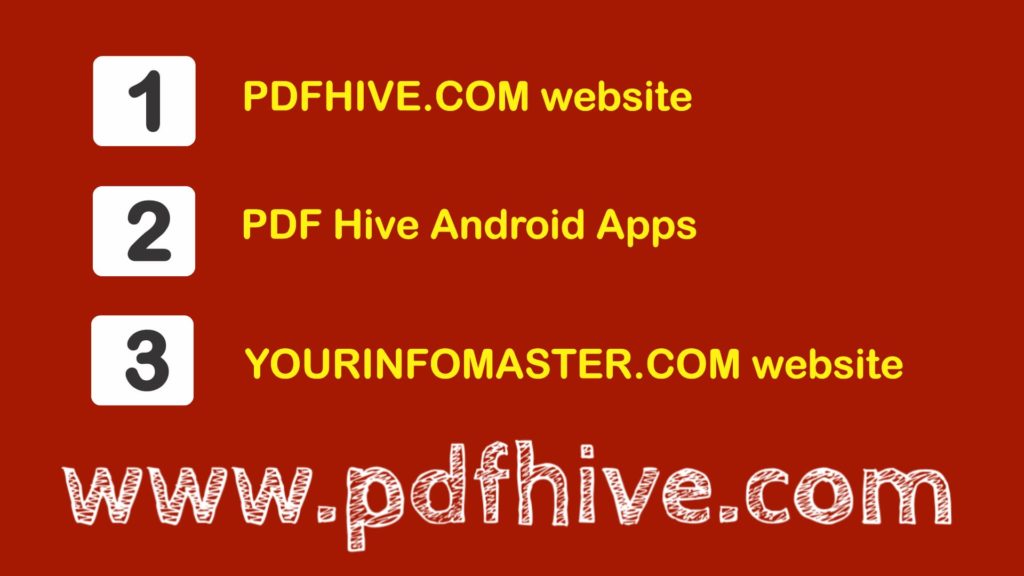 If you are wasting a lot of time in searching free pdf books on internet, then you have to come over this channel. I will guide you that how to download any book from PDF Hive books store. Watch my video “Free Download any book - Free Textbooks - Free PDF Books | PDFHive.com” till the end. This is my first promo video. Please guide me in YouTube comment box if I have made any mistake. Please encourage me by pressing the like and SUBSCRIBE button. Thanks! Mr. JAVED