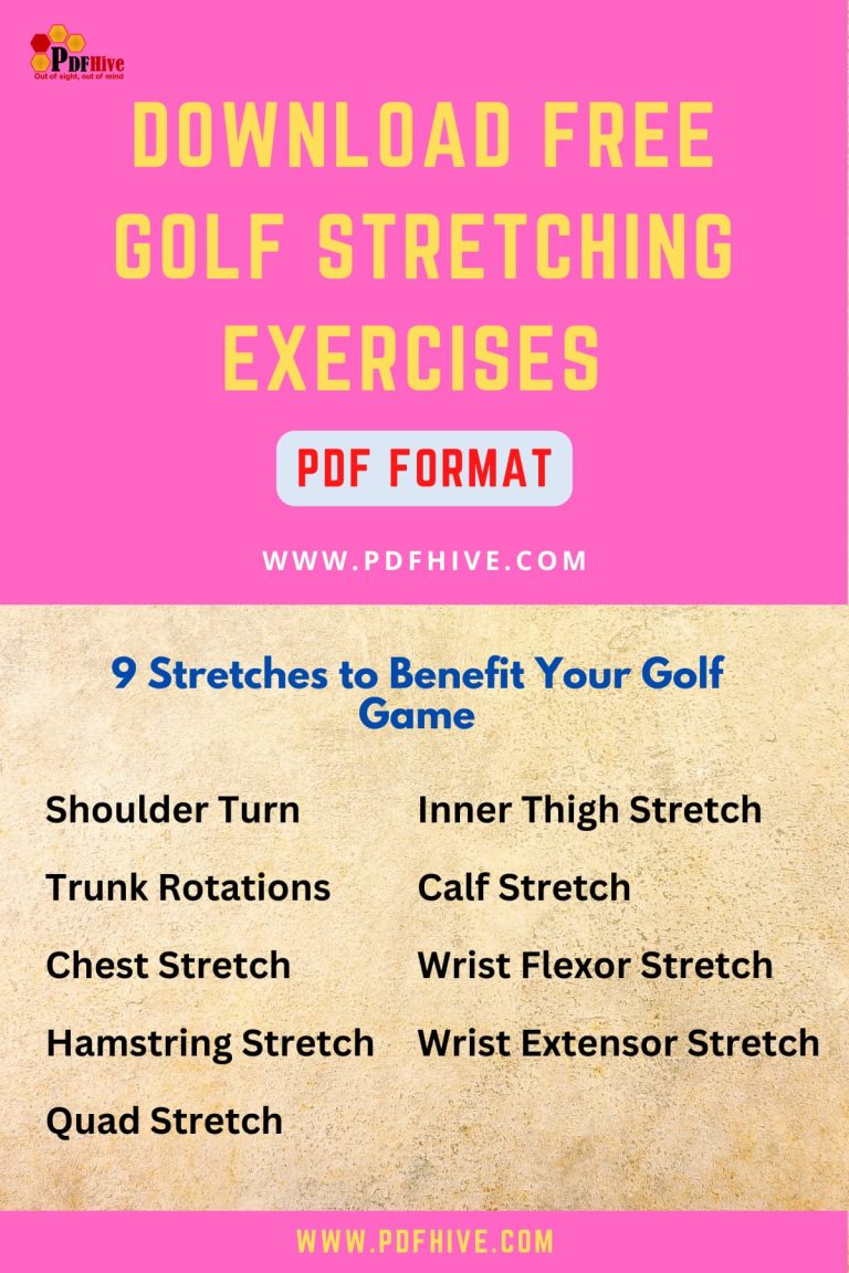 Download Free Golf Stretching Exercises PDF, Free PDF Books, health & fitness