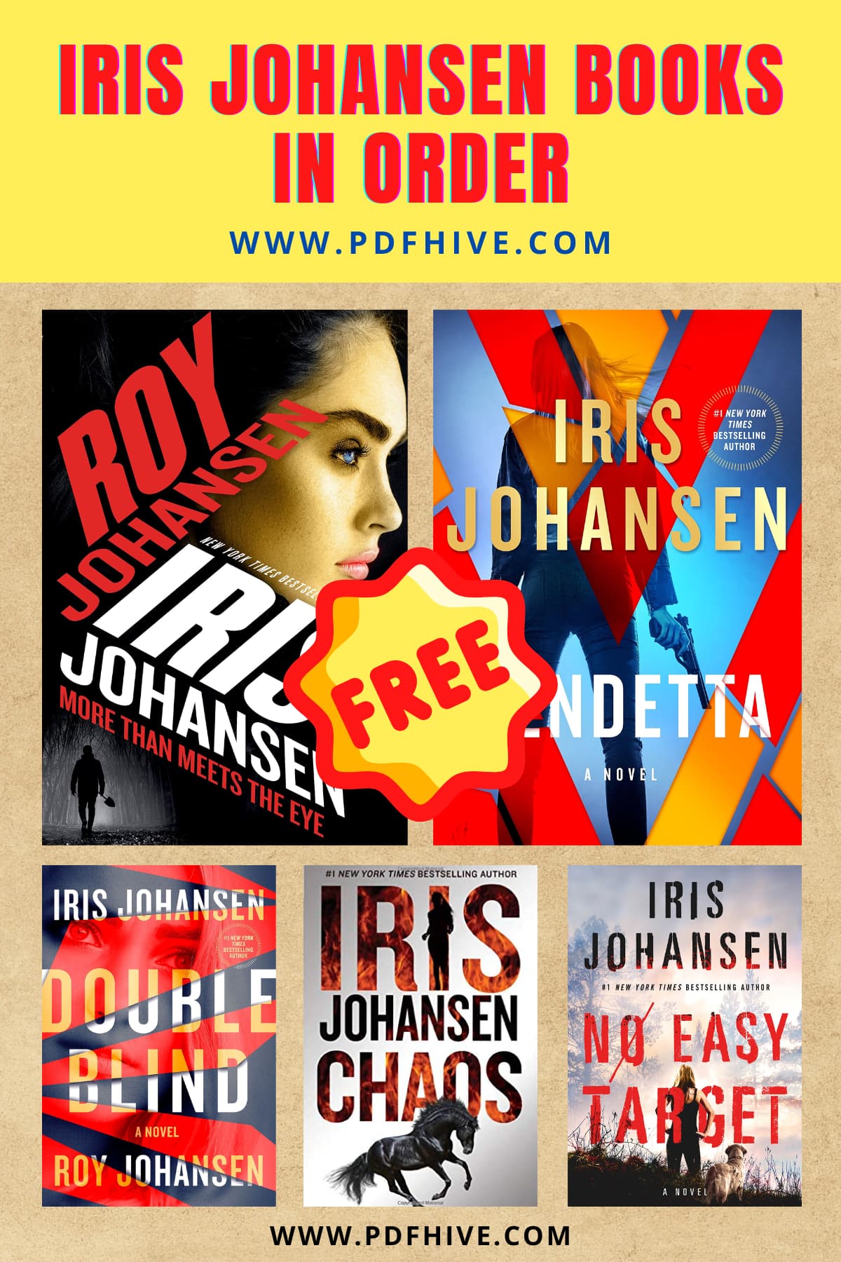 Book Series, Book Series In Order, Books In Order, Contemporary Romance, Crime Fiction and Mysteries, Iris Johansen Books In Order, Romantic Suspense, Thrillers
