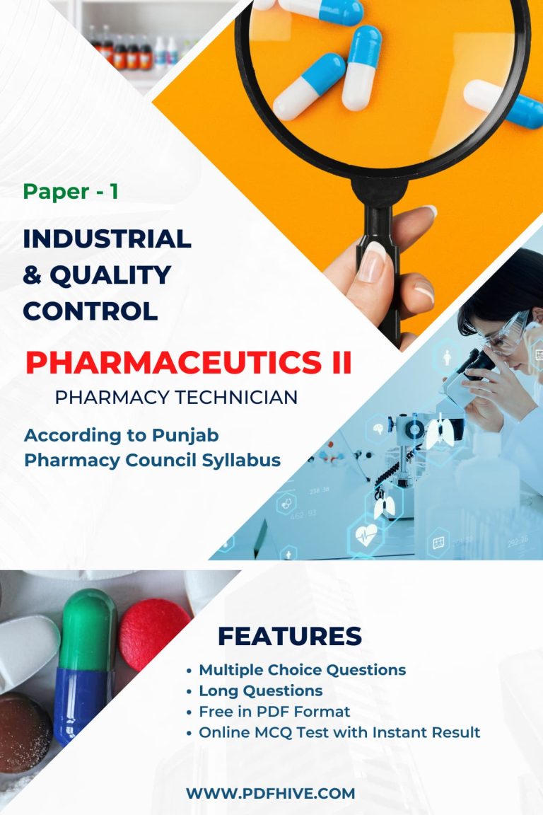 Pharmaceutics II (Pharmacy Technician) Download Free PDF - Punjab Pharmacy Council Textbooks